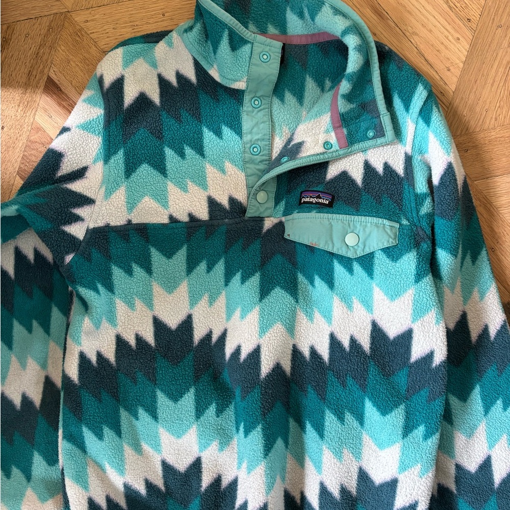 Kids Patagonia Chevron Fleece Pullover